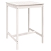 Set de mesa y taburetes altos jardín 5 pzas madera pino blanco