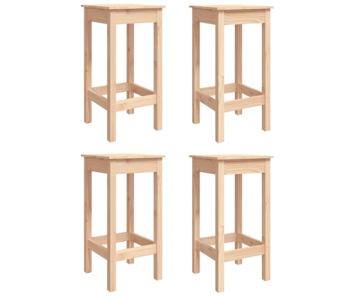 Set de mesa y taburetes altos jardín 5 pzas madera maciza pino