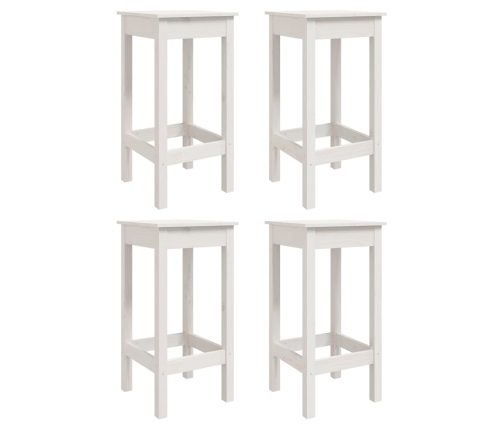 Set de mesa y taburetes altos jardín 5 pzas madera pino blanco