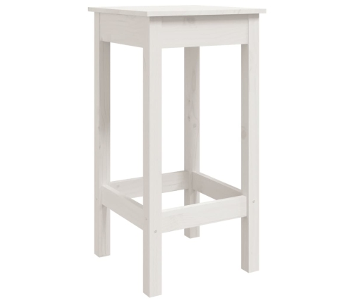 Set de mesa y taburetes altos jardín 5 pzas madera pino blanco