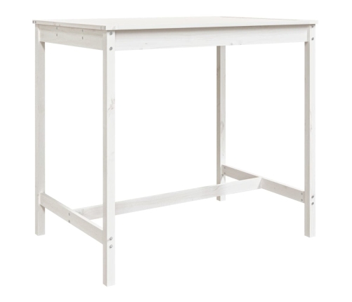 Set de mesa y taburetes altos jardín 5 pzas madera pino blanco