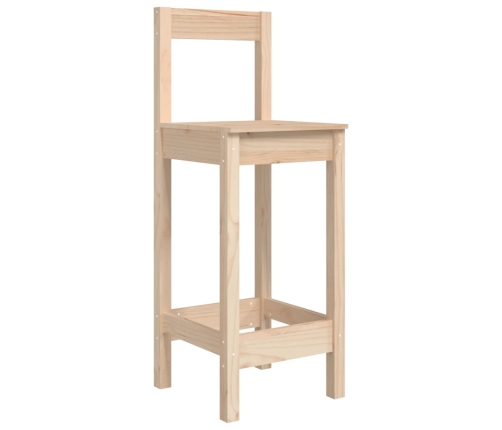 Mesa y taburetes altos jardín 5 piezas madera maciza de pino