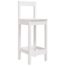 Set de mesa y taburetes altos jardín 5 pzas madera pino blanco