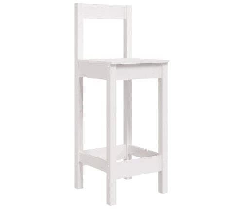 Mesa y taburetes altos jardín 9 pzas madera maciza pino blanco