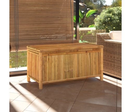 vidaXL Caja de almacenaje de jardín bambú 110x52x55 cm