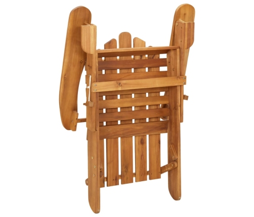 Silla de jardín Adirondack con cojines madera maciza acacia