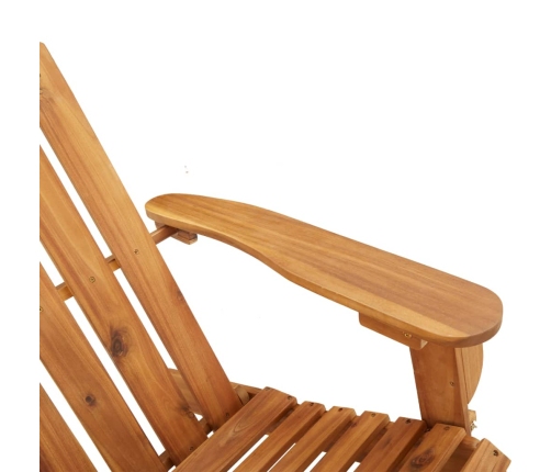 Silla de jardín Adirondack con cojines madera maciza acacia