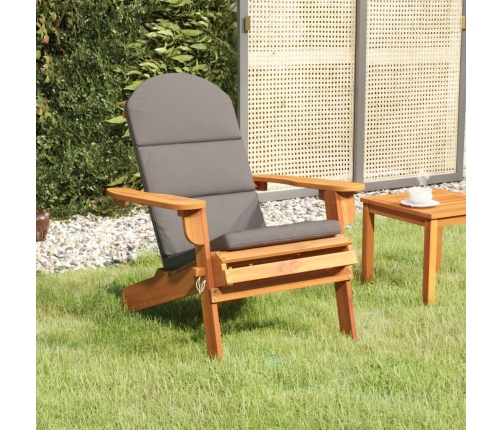 Silla de jardín Adirondack con cojines madera maciza acacia