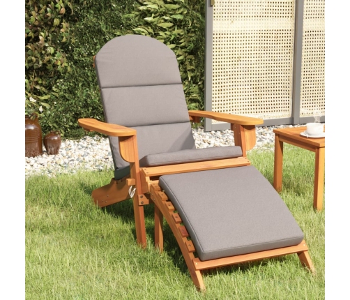 vidaXL Silla de jardín Adirondack con reposapiés madera maciza acacia