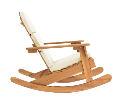 Silla mecedora Adirondack con cojines madera maciza acacia