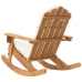 Silla mecedora Adirondack con cojines madera maciza acacia