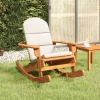 Silla mecedora Adirondack con cojines madera maciza acacia