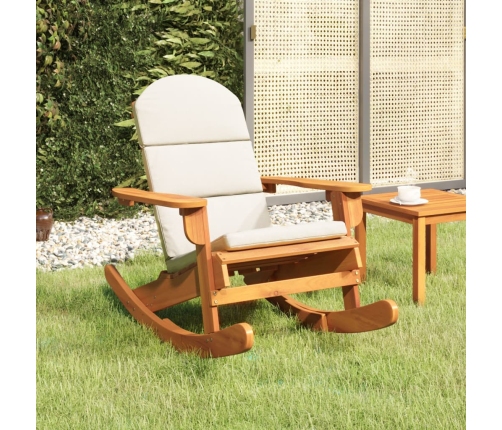 Silla mecedora Adirondack con cojines madera maciza acacia