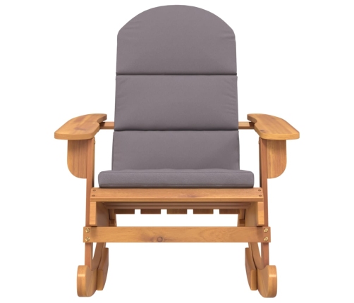 Silla mecedora Adirondack con cojines madera maciza acacia