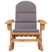 Silla mecedora Adirondack con cojines madera maciza acacia