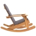 vidaXL Silla mecedora Adirondack con cojines madera maciza acacia