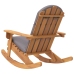 vidaXL Silla mecedora Adirondack con cojines madera maciza acacia