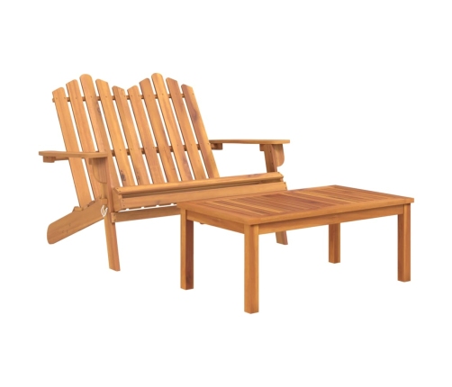 Juego de muebles de jardín Adirondack 2 piezas madera acacia