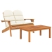 Juego de muebles de jardín Adirondack 2 piezas madera acacia