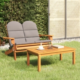 Juego de muebles de jardín Adirondack 2 piezas madera acacia