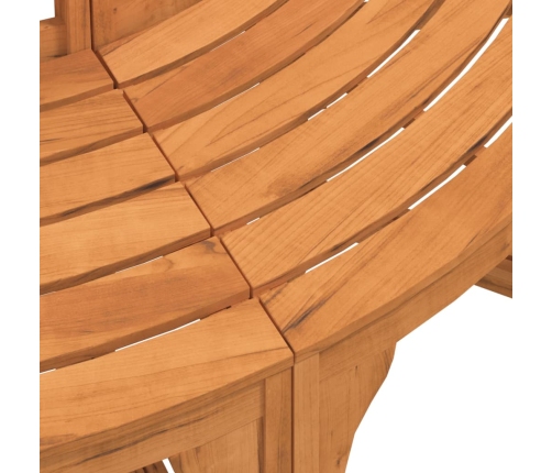 Banco de árbol semicircular madera maciza eucalipto Ø208 cm