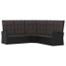 Set de muebles de jardín 2 pzas y cojines ratán sintético negro
