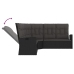 Set de muebles de jardín 2 pzas y cojines ratán sintético negro