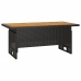 Set de muebles de jardín 2 pzas y cojines ratán sintético negro