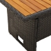 Set de muebles de jardín 2 pzas y cojines ratán sintético negro