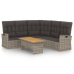 Set de muebles de jardín 2 pzas cojines ratán sintético gris