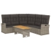 Set de muebles de jardín 2 pzas cojines ratán sintético gris