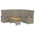 Set de muebles de jardín 2 pzas cojines ratán sintético gris