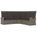 Set de muebles de jardín 2 pzas cojines ratán sintético gris