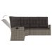 Set de muebles de jardín 2 pzas cojines ratán sintético gris
