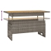 Set de muebles de jardín 2 pzas cojines ratán sintético gris