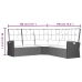 Set de muebles de jardín 2 pzas cojines ratán sintético gris