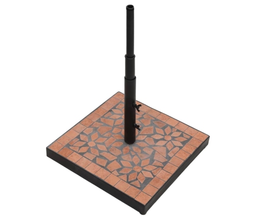 Base de sombrilla cuadrada color terracota 12 kg