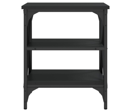 Mesa auxiliar madera contrachapada negro 40x42x50 cm