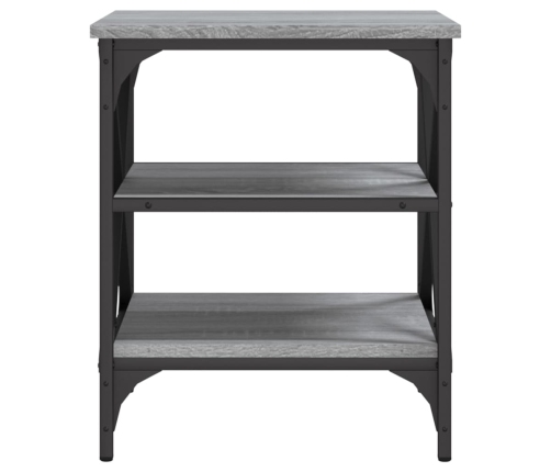 Mesa auxiliar madera contrachapada gris Sonoma 40x42x50 cm