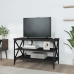 Mueble para TV madera contrachapada negro 80x40x50 cm