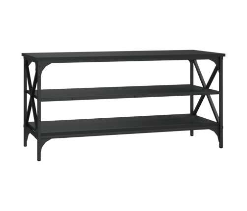 Mueble para TV madera contrachapada negro 100x40x50 cm