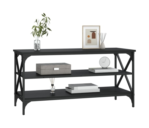 Mueble para TV madera contrachapada negro 100x40x50 cm