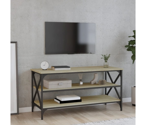 vidaXL Mueble para TV madera contrachapada roble Sonoma 100x40x50 cm