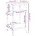 Mesa auxiliar madera contrachapada roble Sonoma 35x30x60 cm