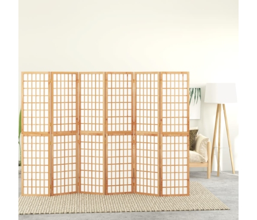 Biombo plegable con 6 paneles estilo japonés 240x170 cm