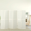 Biombo plegable con 6 paneles estilo japonés blanco 240x170 cm