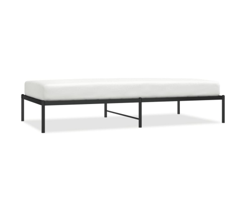 Estructura de cama sin colchón metal negro 100x200 cm