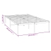 vidaXL Estructura de cama de metal negro 120x190 cm