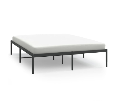 Estructura de cama sin colchón metal negro 140x190 cm