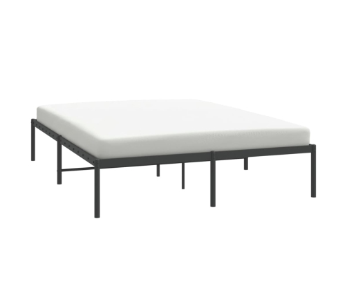 Estructura de cama sin colchón metal negro 140x190 cm